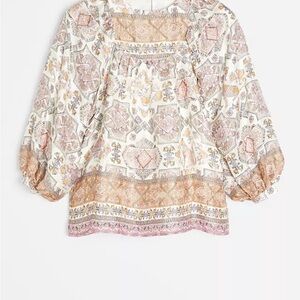 Anthropologie Floral Silk Women's Top